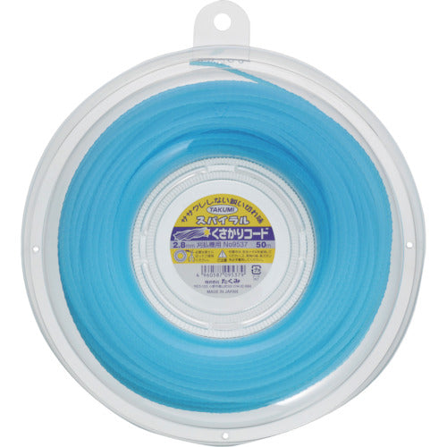 たくみ ナイロンコード “くさかりコード スパイラル 2.8mm×50m”