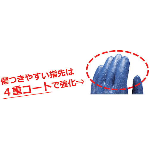 SHOWA 腕カバー付手袋 No774ニトローブTYPE−R65 ブルー Sサイズ