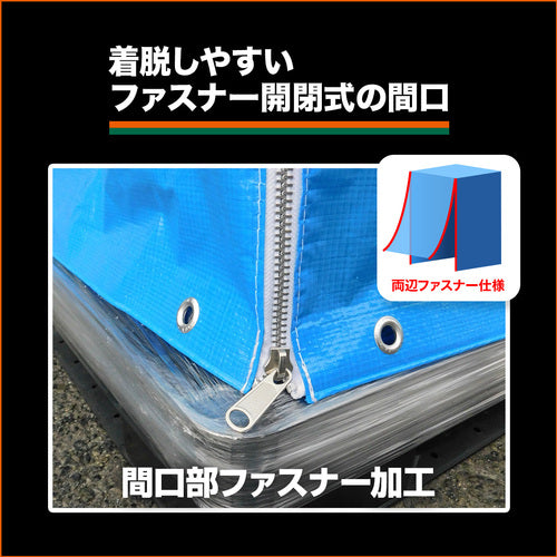 TRUSCO パレットカバーブルーシート1300X1300XH1300