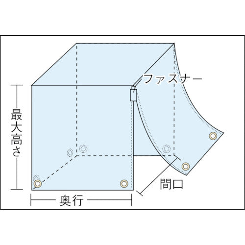 TRUSCO パレットカバーブルーシート1500X1500XH1300