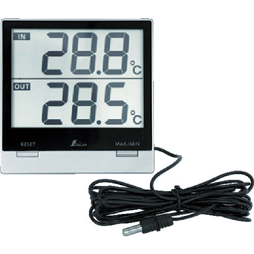 シンワ デジタル温度計SmartC（最高・最低_室内・室外防水外部センサー）