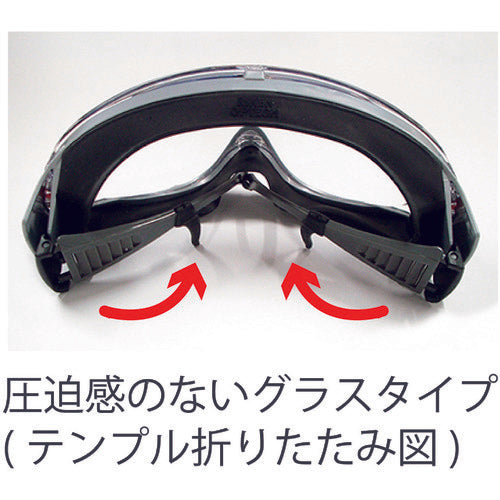 リケン 防曇ゴグル型保護メガネ（無気孔型・めがね併用可・マスク併用可） M56G−VF−P