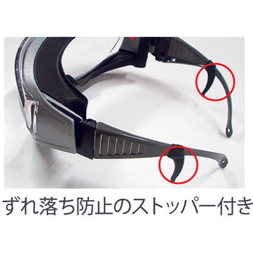 リケン 防曇ゴグル型保護メガネ（無気孔型・めがね併用可・マスク併用可） M56G−VF−P