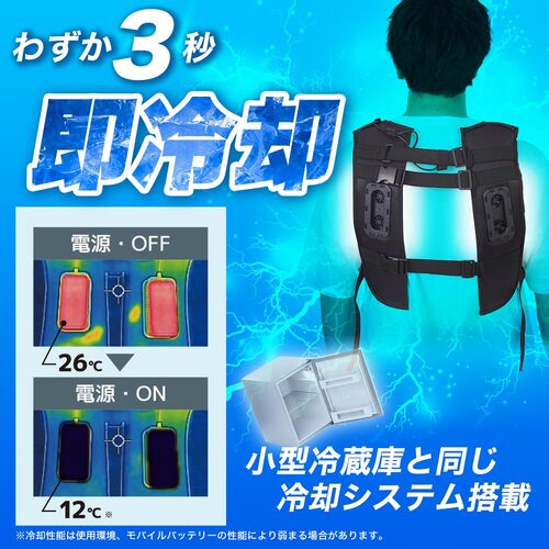 サンコー デュアルユニットで強力冷却 ハーネス対応冷蔵ベスト フリーサイズ