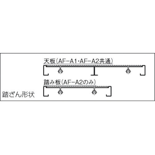 TRUSCO 作業用踏台 アルミ製【アジャスター付】（1段）高さ0.23m